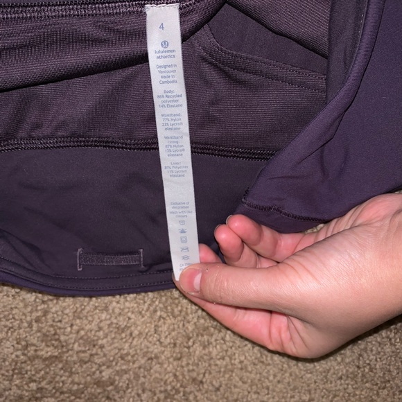 Purple Lululemon speed up mid rise short - Picture 3 of 4